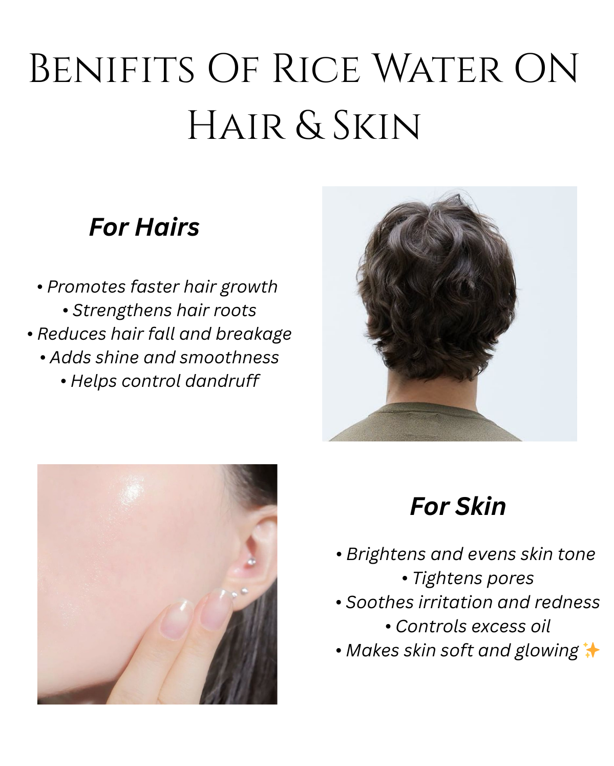 Rice Water Spray For Hair & Face